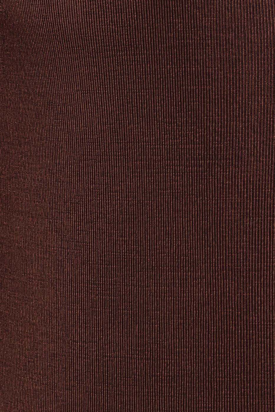 Bayan Tarçın Derin Yaka Dekolteli Maksi Elbise