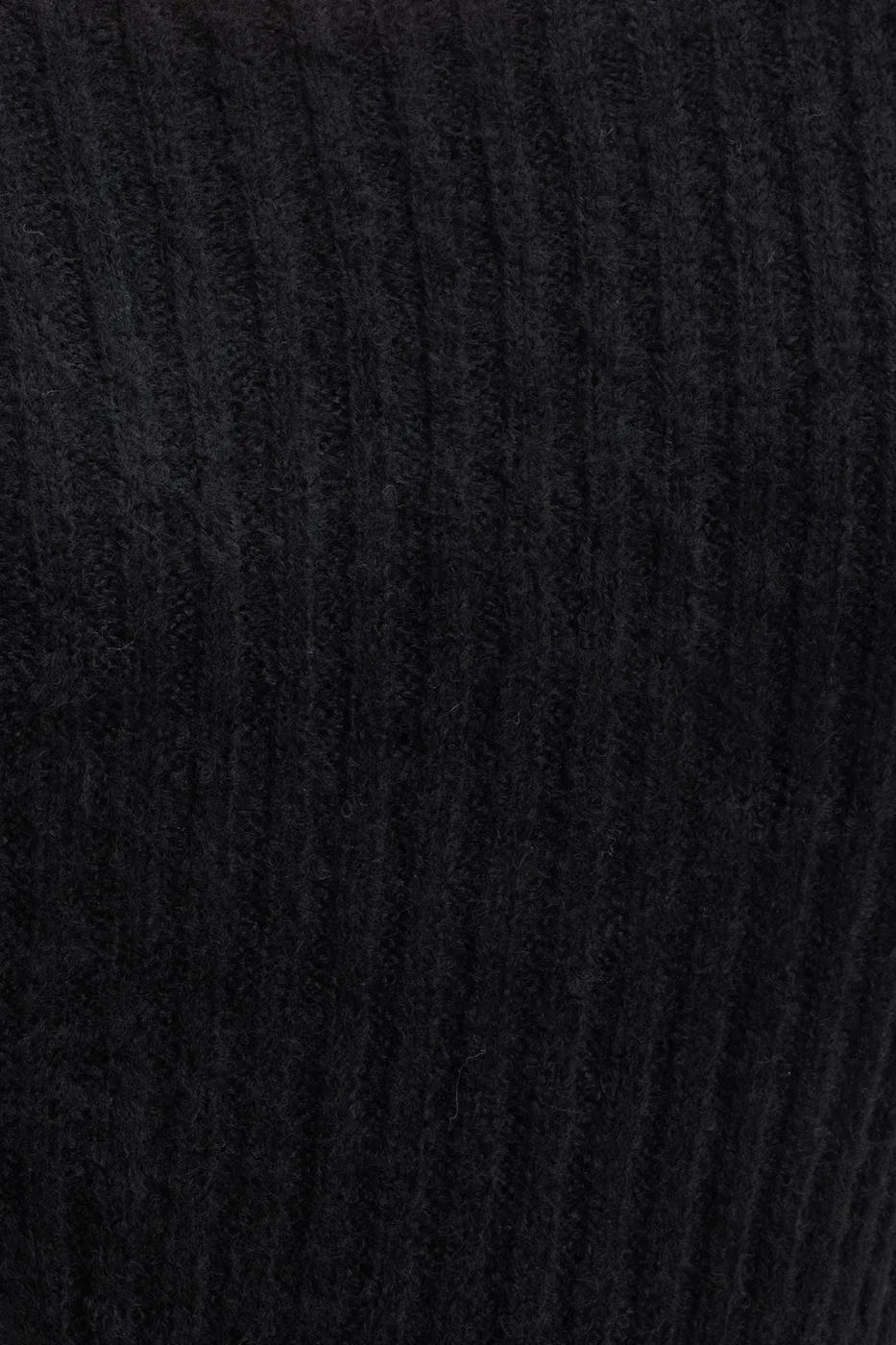 Bayan Siyah Düğme Detaylı Triko