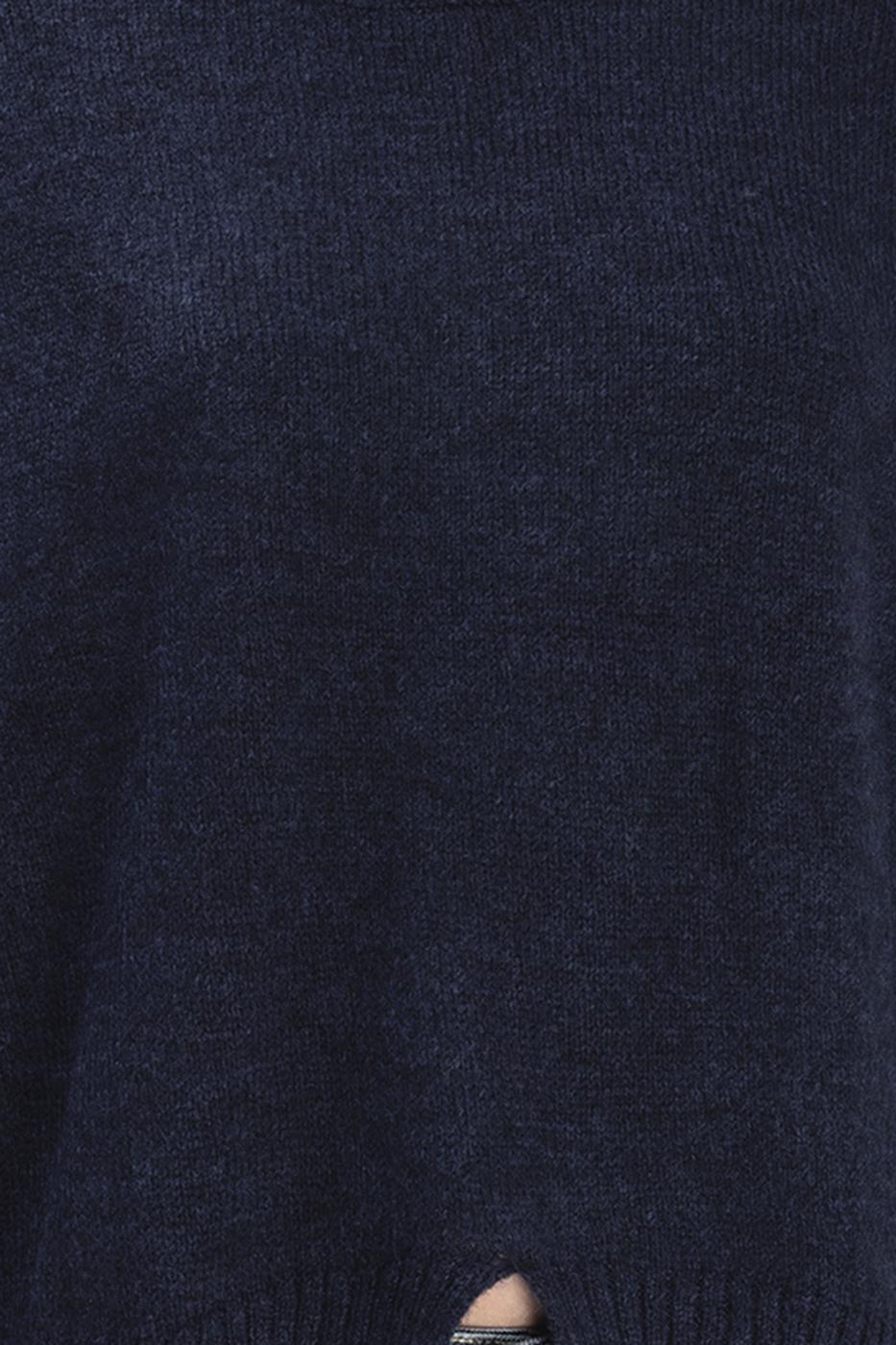 Bayan Lacivert Basic Triko Kazak