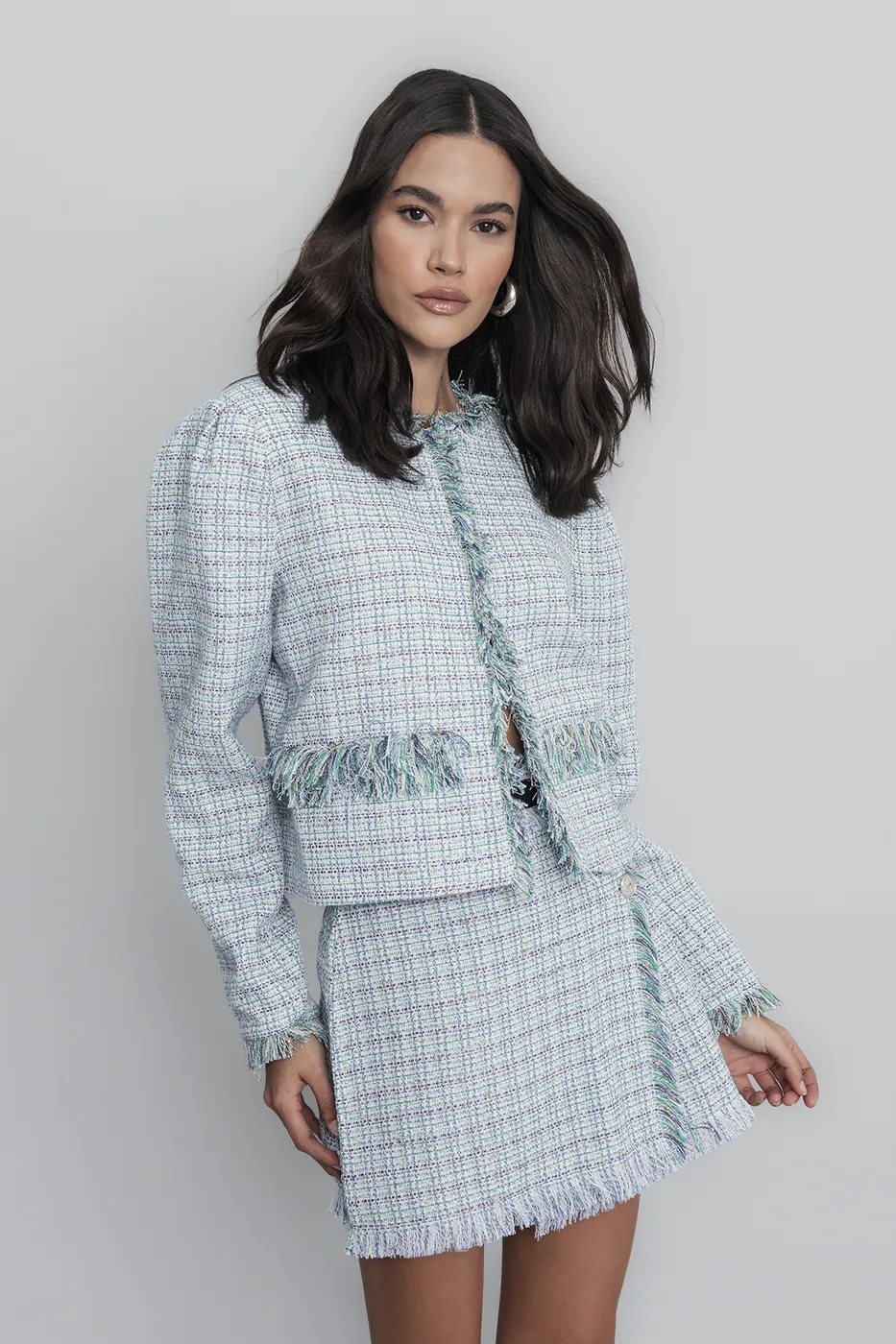 Bayan Mavi Anvelop Tüvit Mini Etek