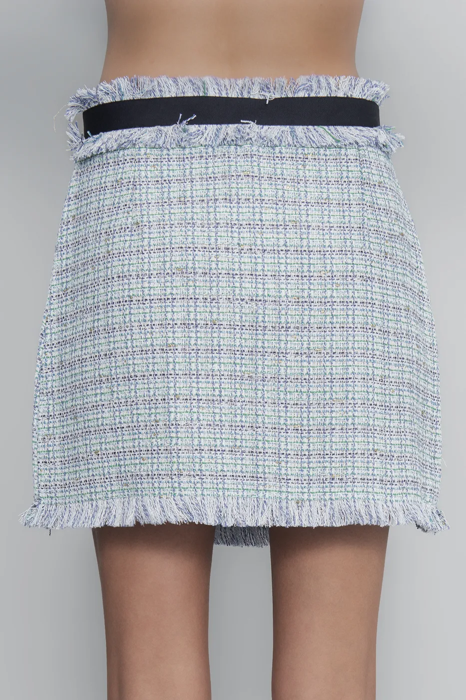 Bayan Mavi Anvelop Tüvit Mini Etek