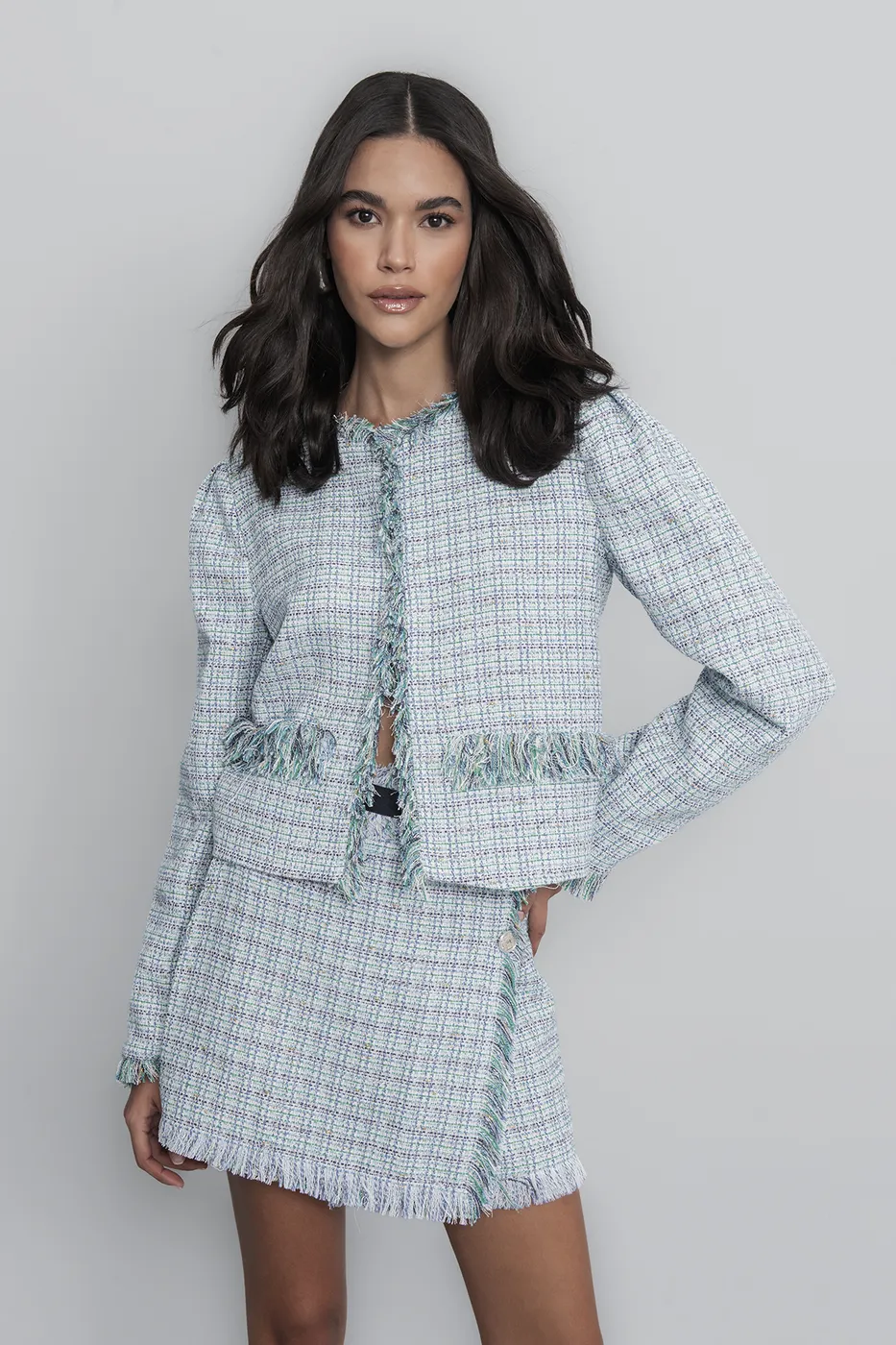 Bayan Mavi Anvelop Tüvit Mini Etek