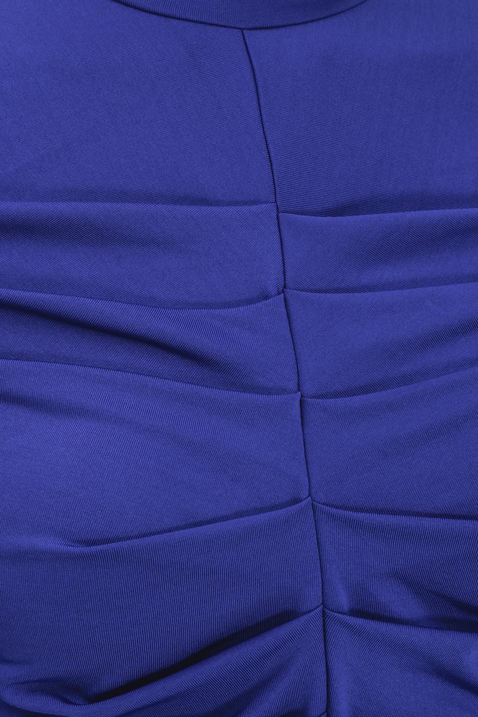 Bayan Sax Dik Yaka Drape Detaylı Top