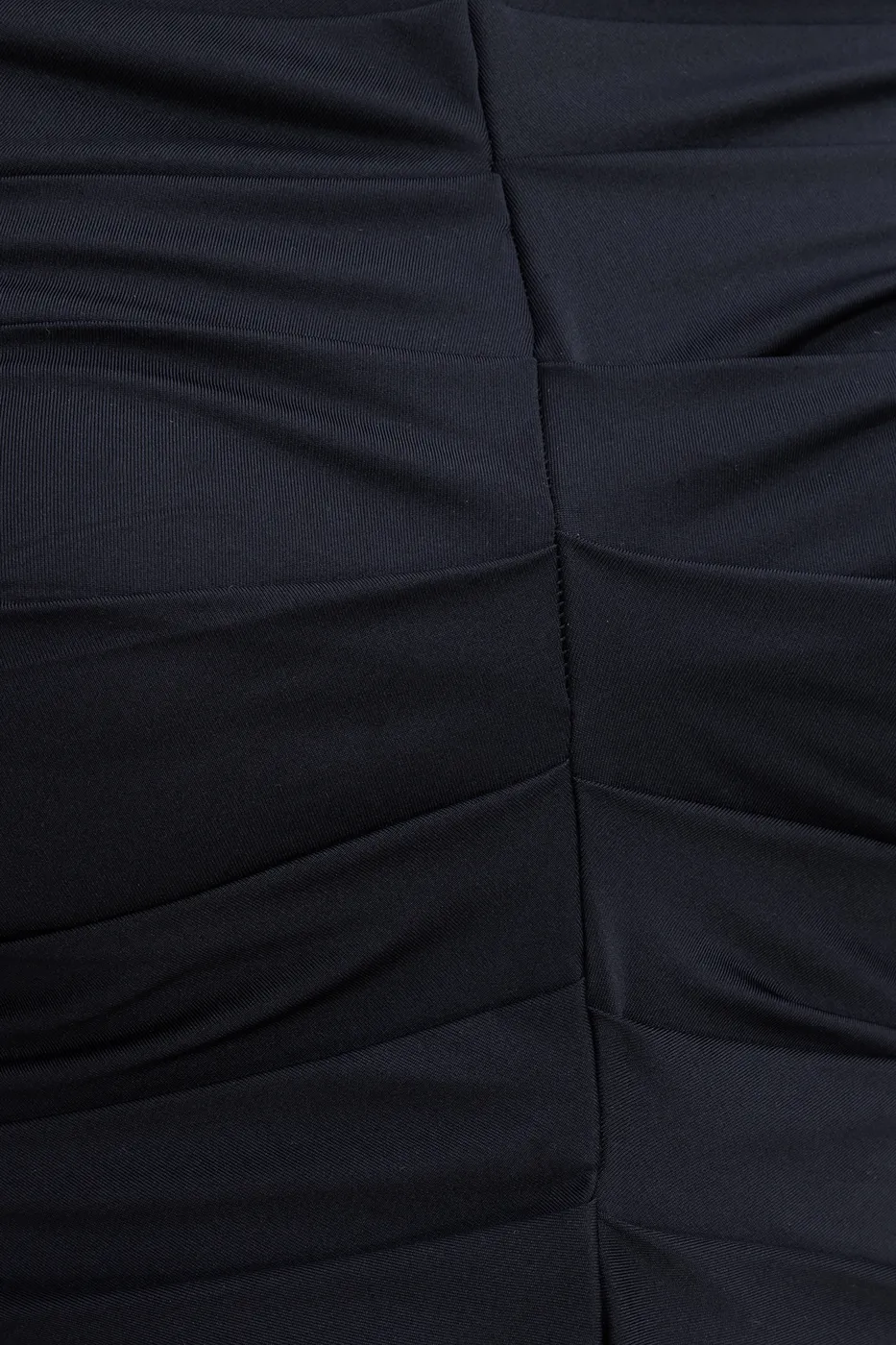 Bayan Siyah Dik Yaka Drape Detaylı Top