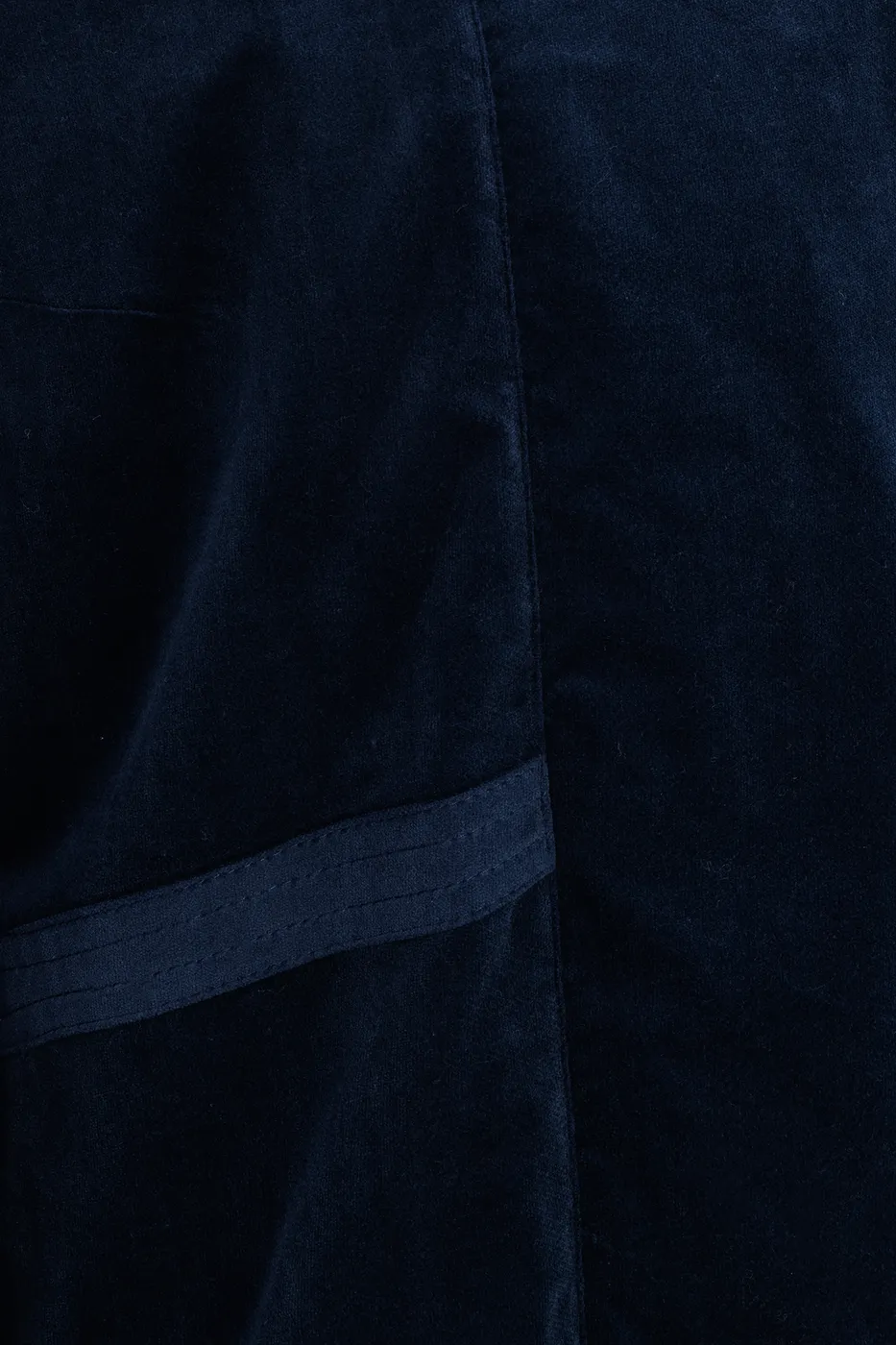 Bayan Lacivert Vintage Süet Görünümlü Mont