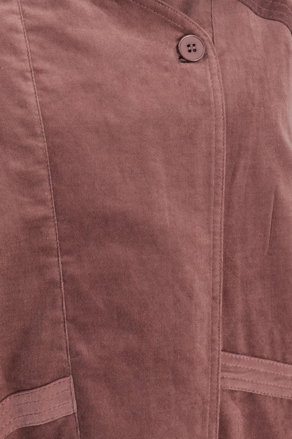 Bayan Taba Vintage Süet Görünümlü Mont