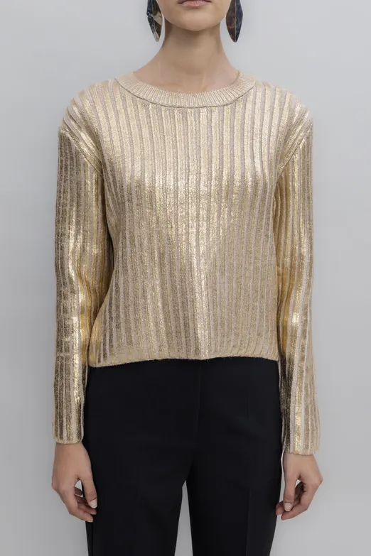 Bayan Bej Varak Baskılı Kazak - BSL