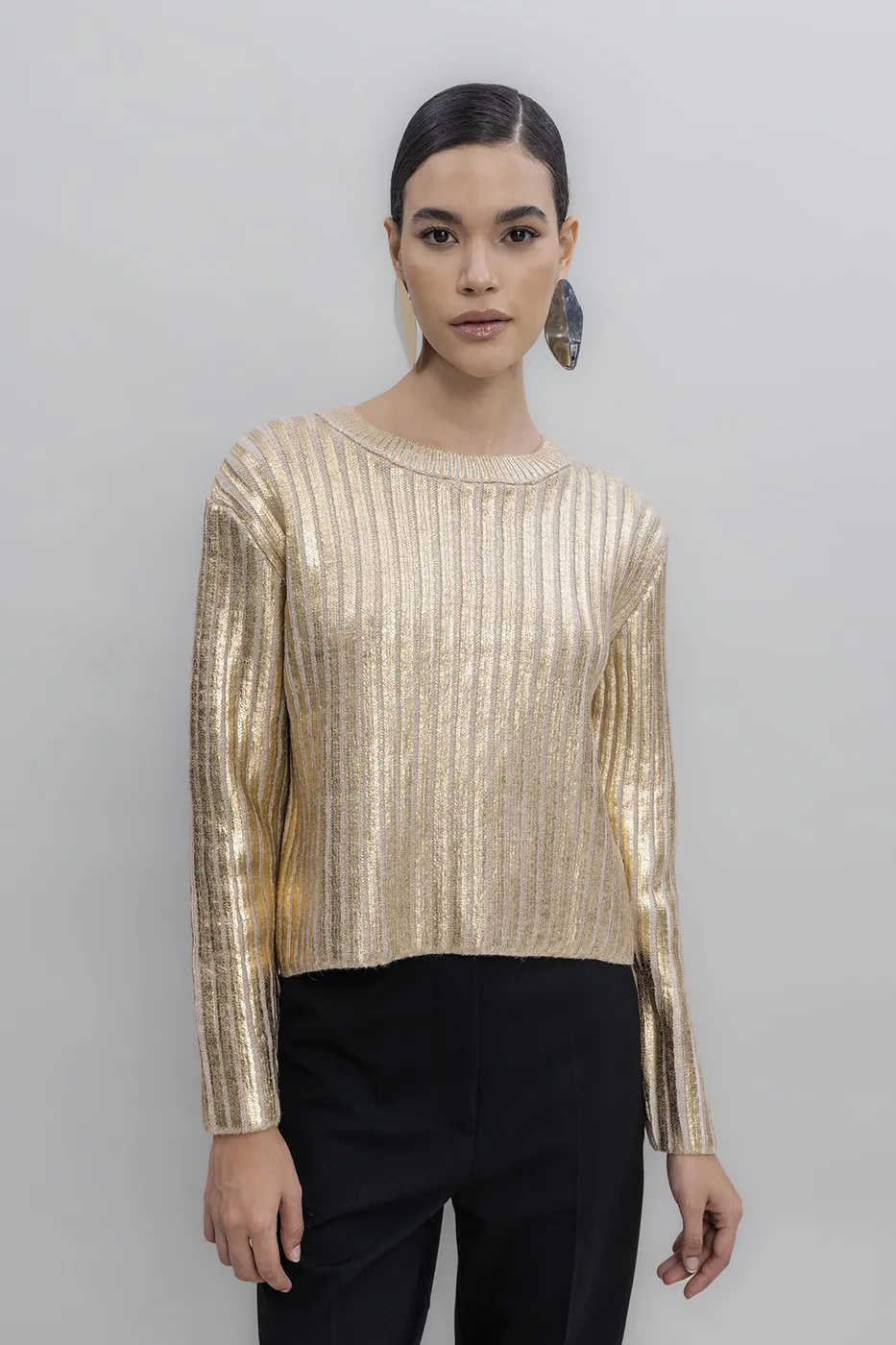 Bayan Bej Varak Baskılı Kazak