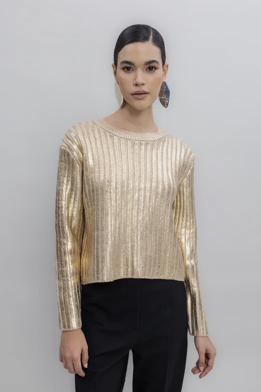 Bayan Bej Varak Baskılı Kazak - BSL