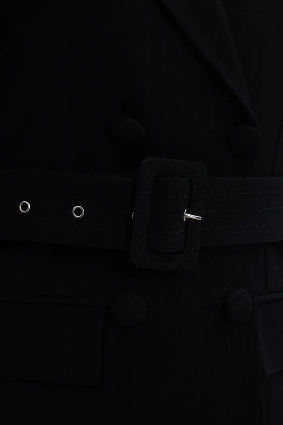 Bayan Siyah Kemerli Ceket Elbise