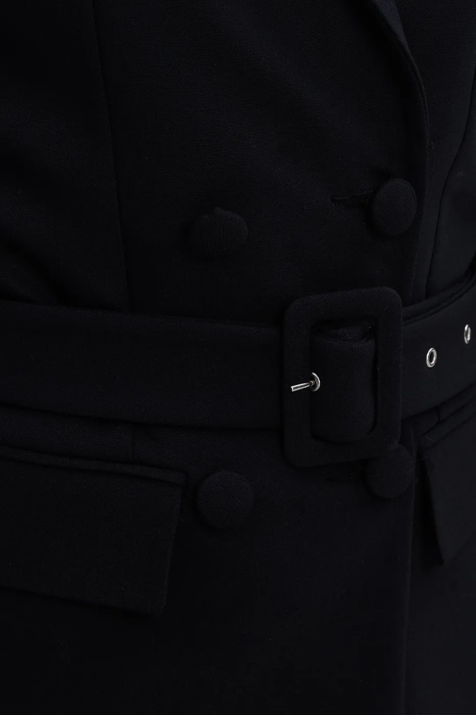 Bayan Siyah Kemerli Ceket Elbise