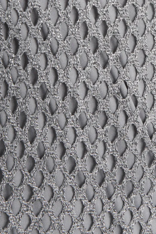 Bayan Gri Dik Yakalı File Elbise - BSL