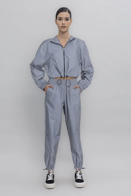 Bayan Gri Reflektörlü Jogger Pantolon - BSL