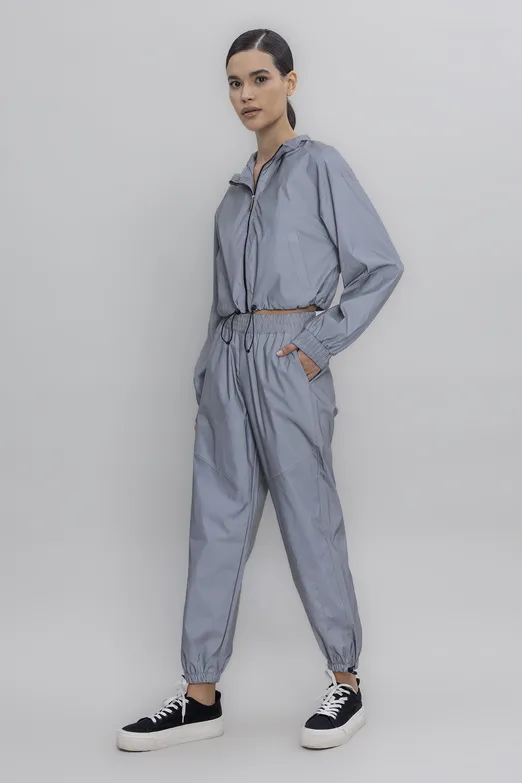 Bayan Gri Reflektörlü Jogger Pantolon - BSL