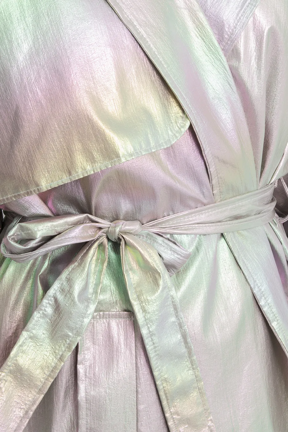 Bayan Vizon Hologramlı Astarlı Trençkot