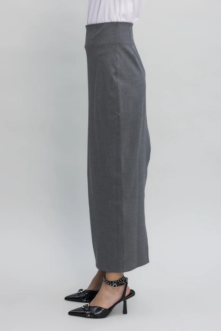 Bayan Gri Maksi Kalem Etek