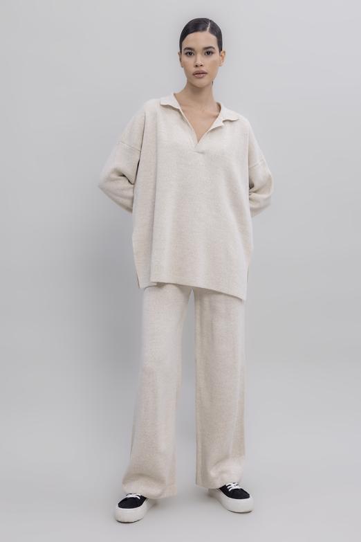 Bayan  Bol Paça Triko Pantolon