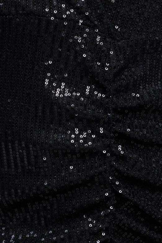 Bayan Siyah Pulpayet Mini Elbise - BSL