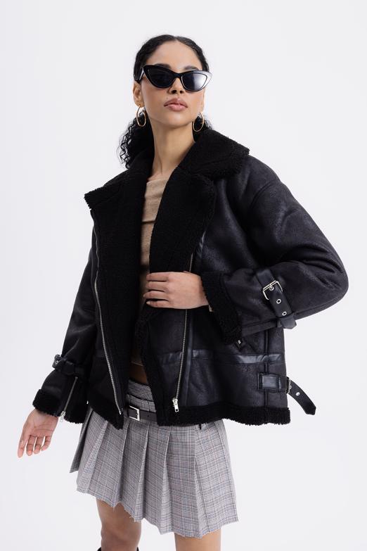 Bayan  İçi Kürklü Mont