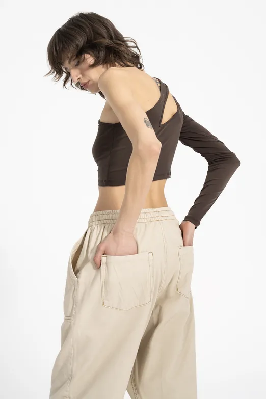 Bayan Krem Havuç Pantolon - BSL