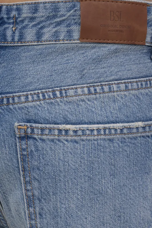 Bayan Mavi Düşük Bel Bol Paça Denim Pantolon - BSL