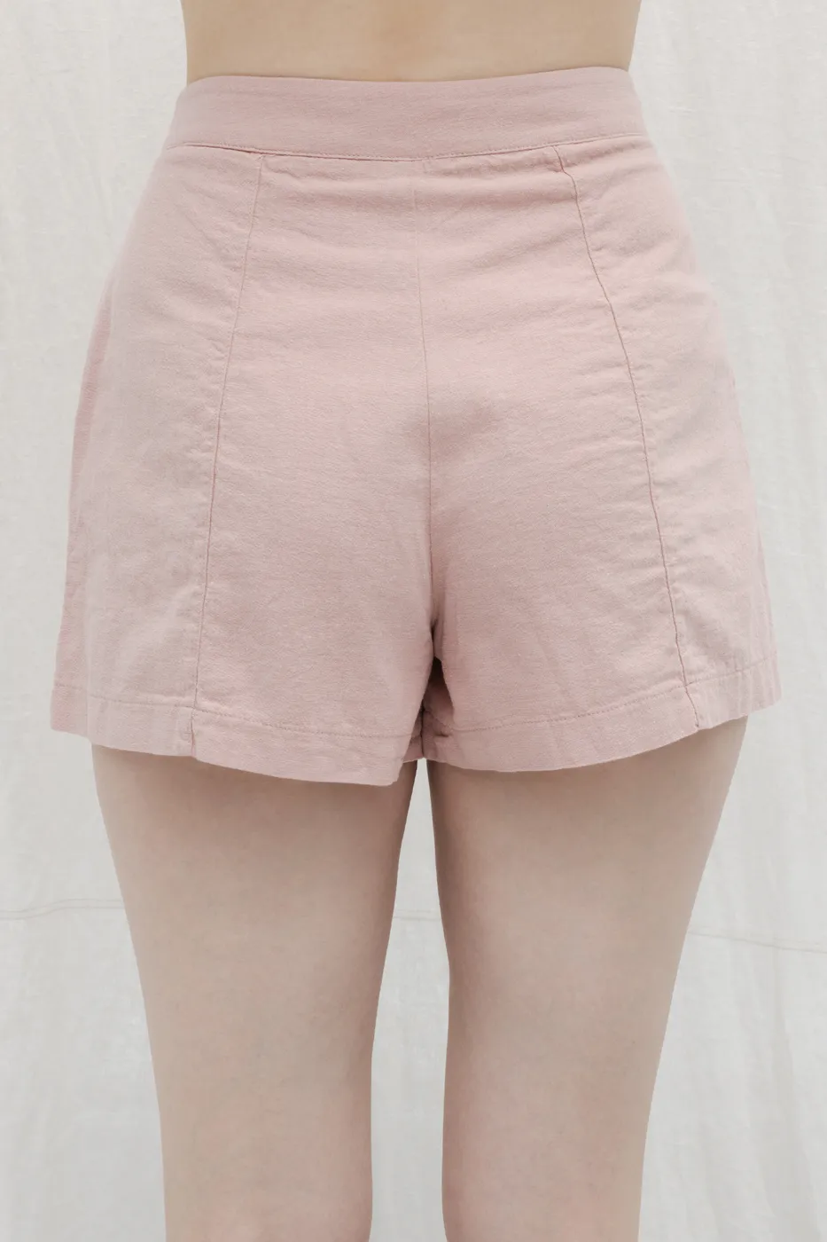 Bayan Pudra Keten Mini  Şort