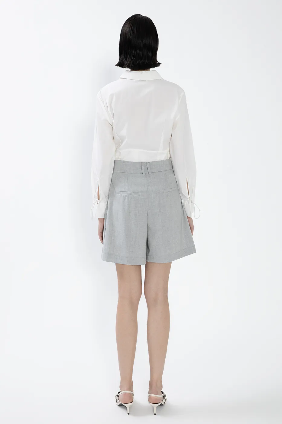 Bayan Gri Bermuda Şort