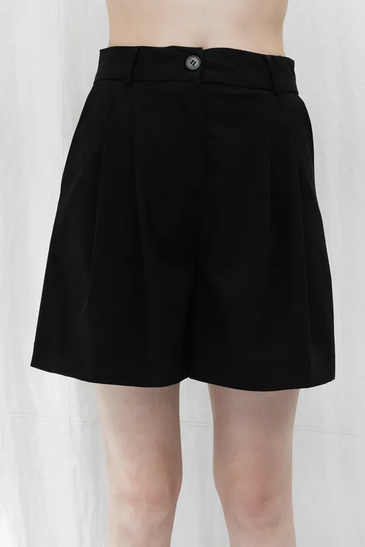 Bayan Siyah Bermuda Şort - BSL