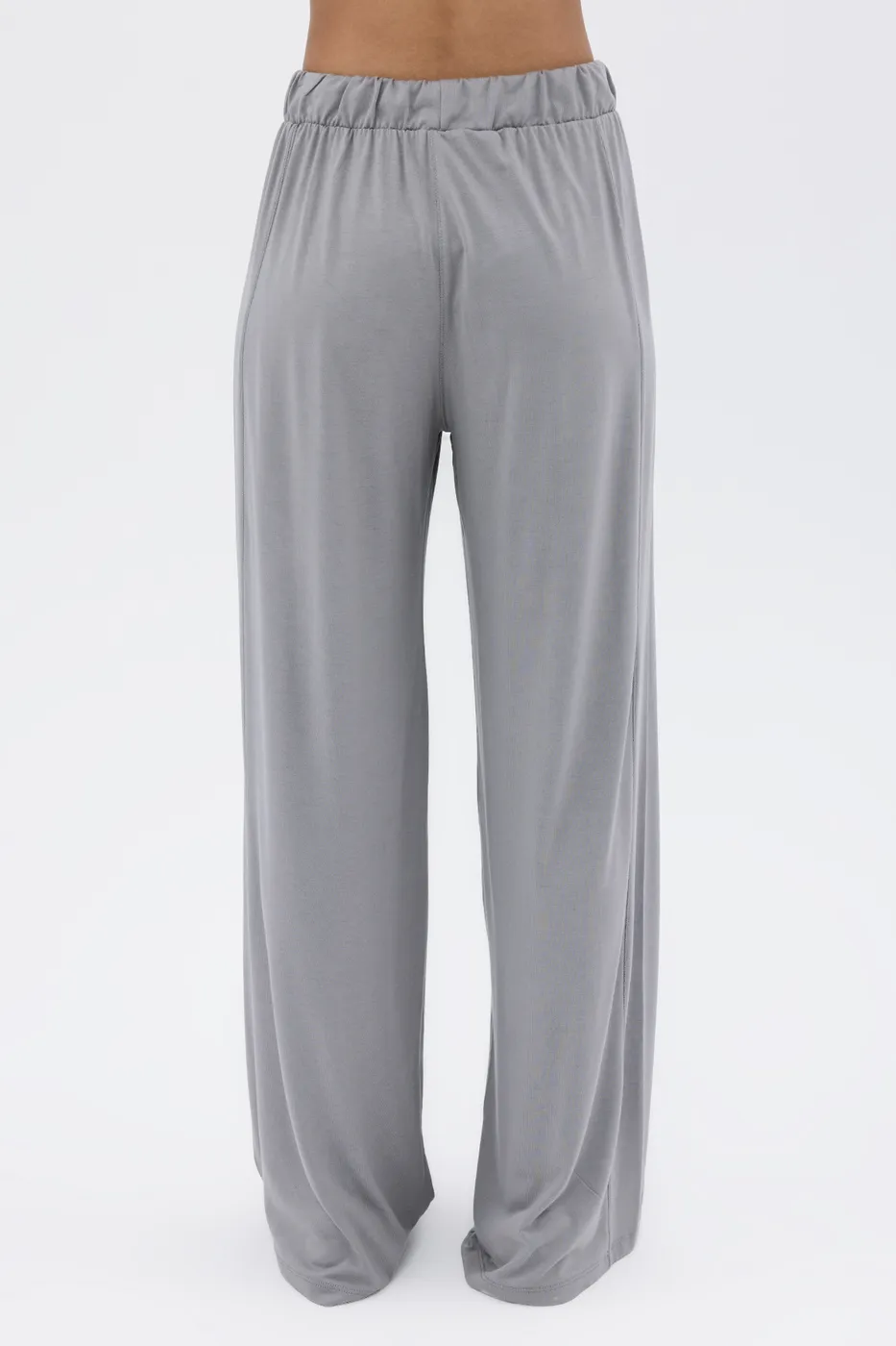 Bayan Gri Bol Paça Pantolon
