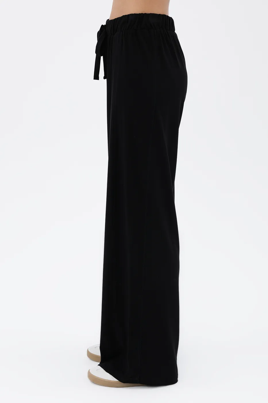 Bayan Siyah Bol Paça Pantolon