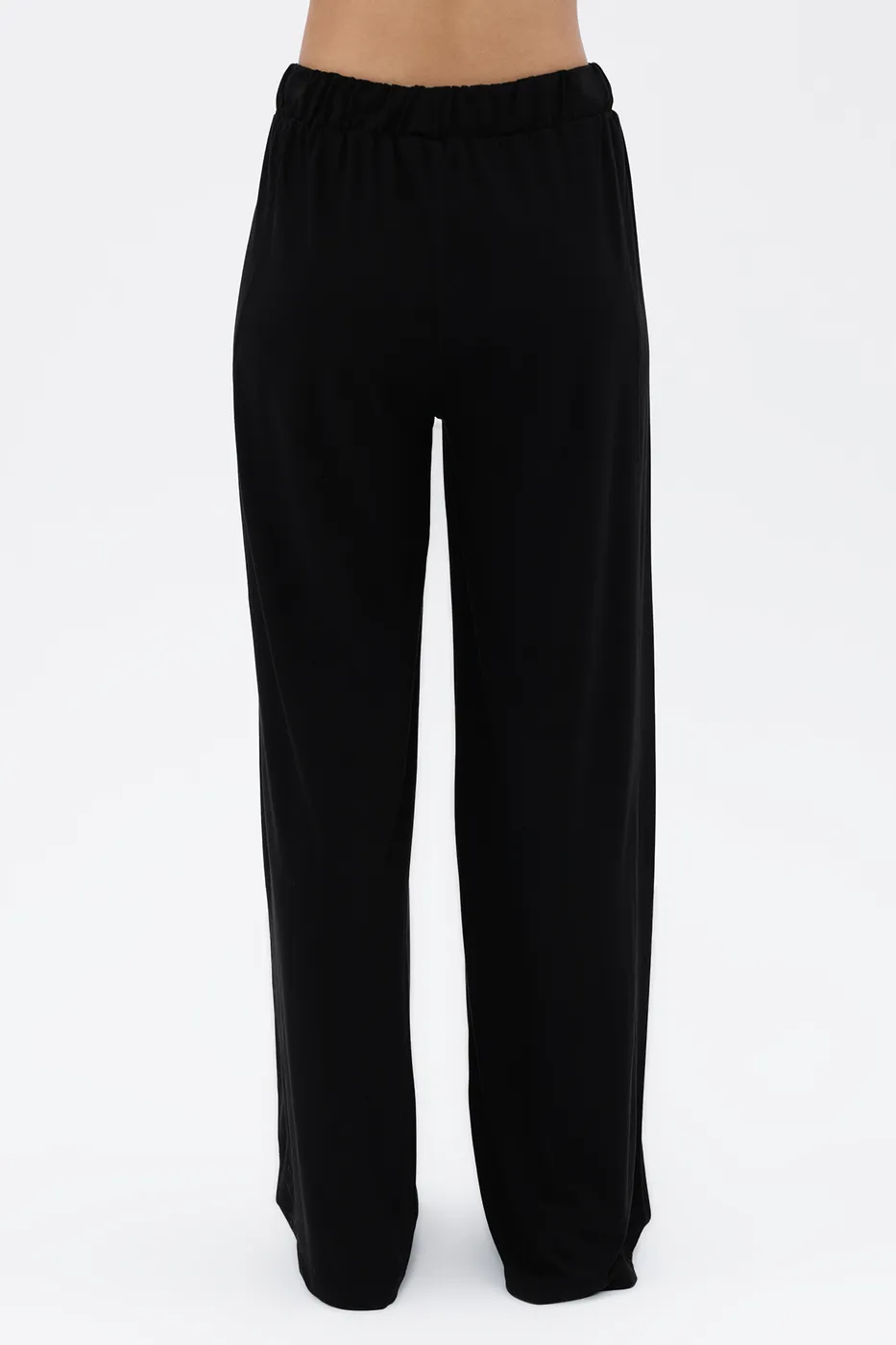 Bayan Siyah Bol Paça Pantolon