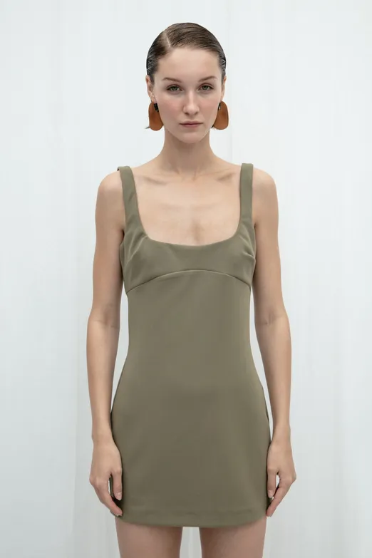 Bayan Haki Vücuda Oturan Mini Elbise - BSL