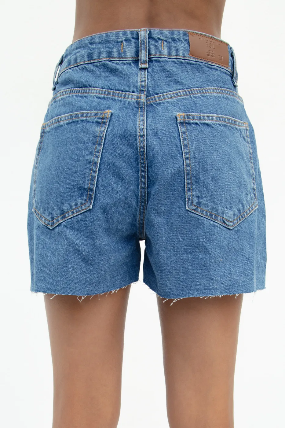 Bayan Mavi Basic Denim Mini Şort