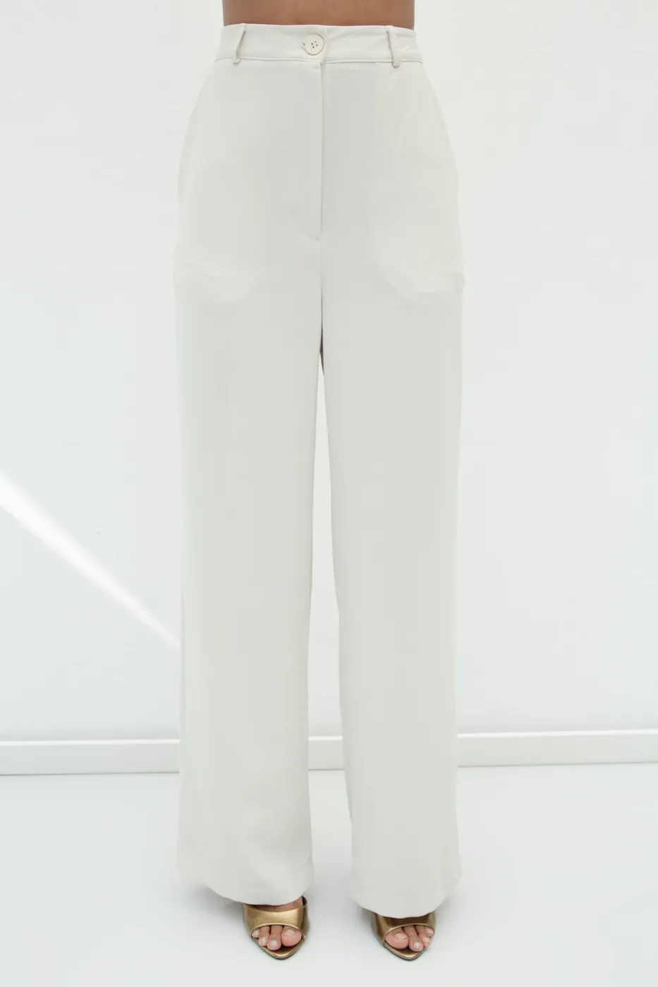 Bayan Taş Düz Kesim Krep Pantolon