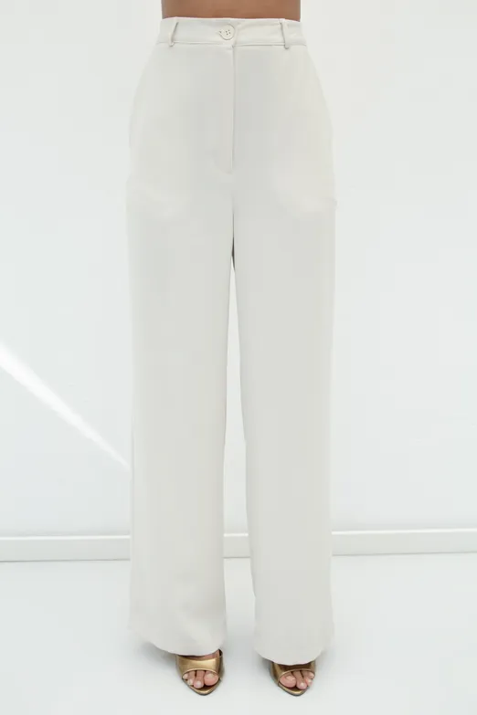 Bayan Taş Düz Kesim Krep Pantolon - BSL