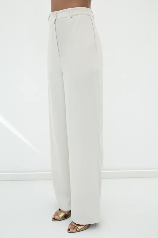 Bayan Taş Düz Kesim Krep Pantolon - BSL