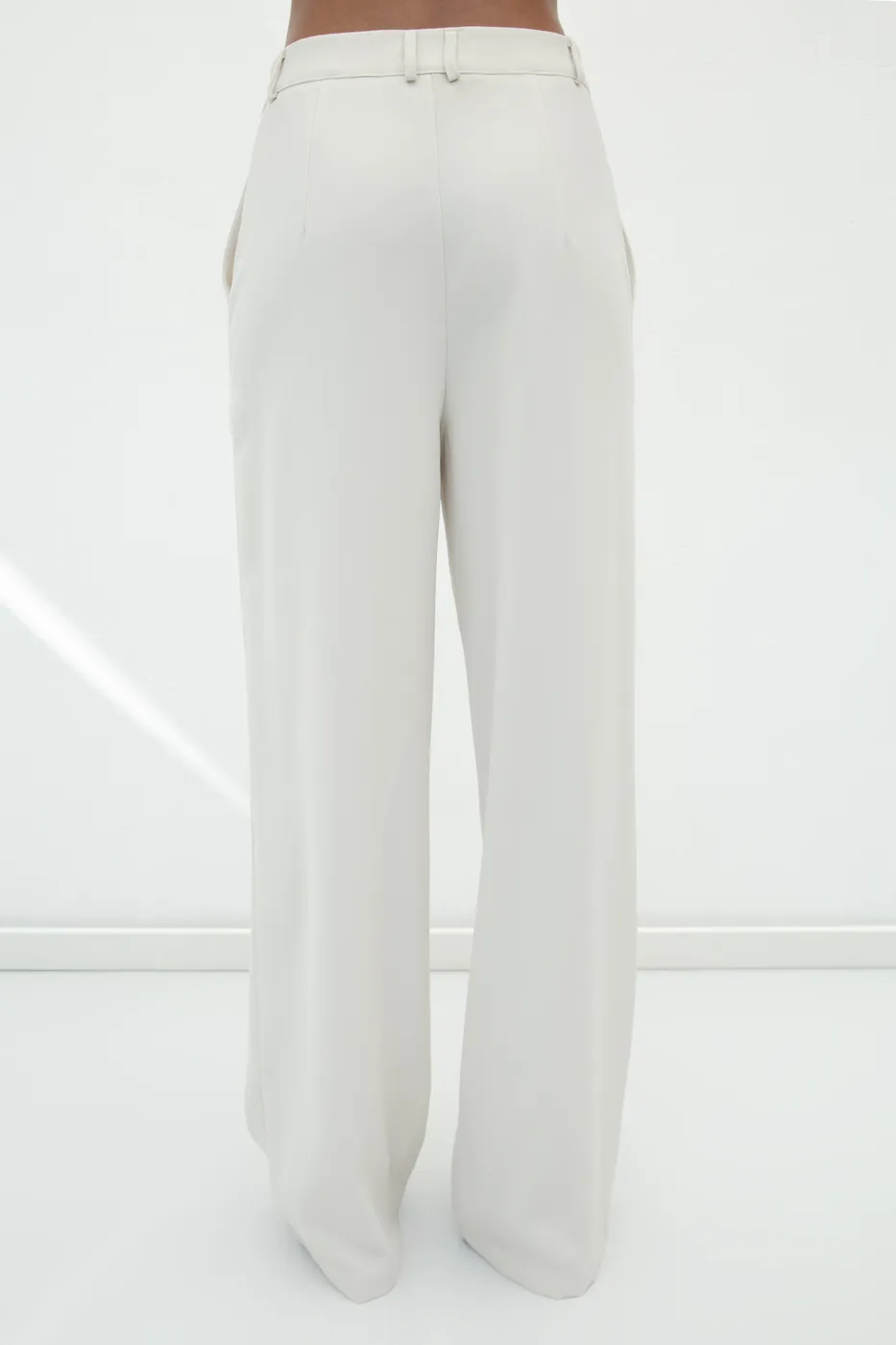 Bayan Taş Düz Kesim Krep Pantolon