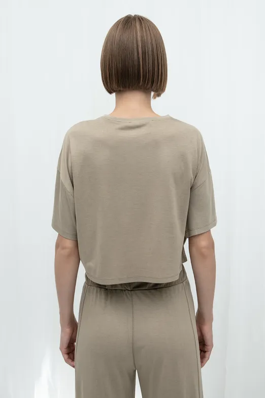 Bayan Haki Basic Tshirt - BSL