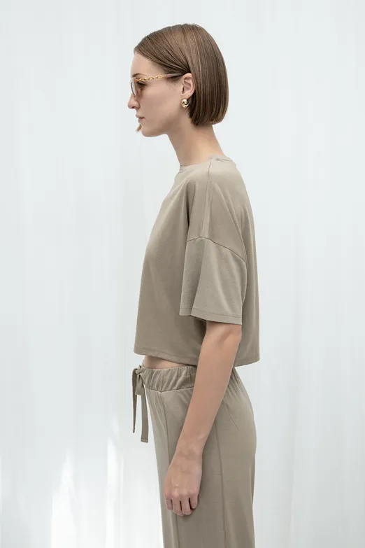 Bayan Haki Basic Tshirt - BSL