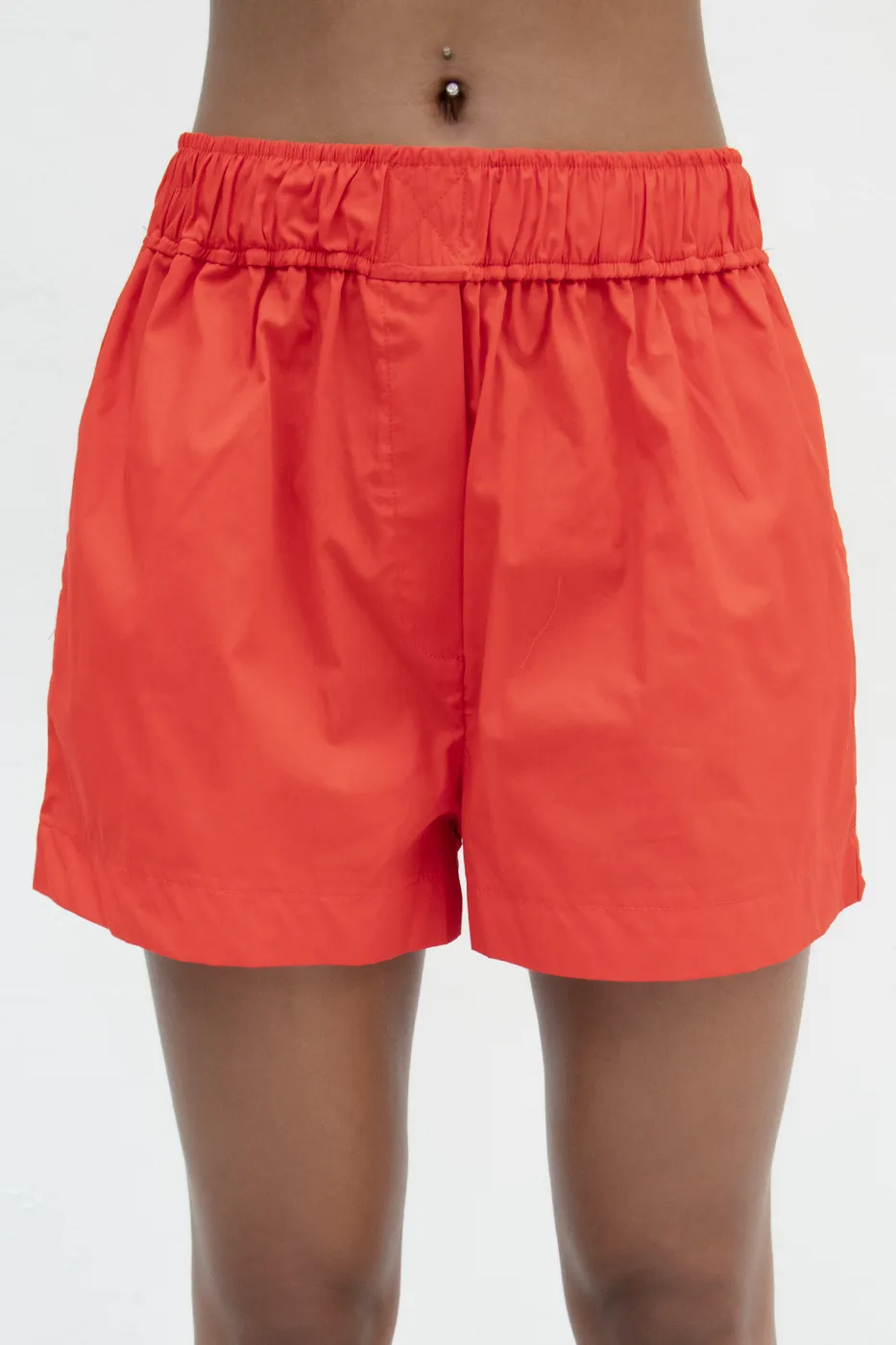 Bayan Kırmızı %100 Cotton Mini Şort