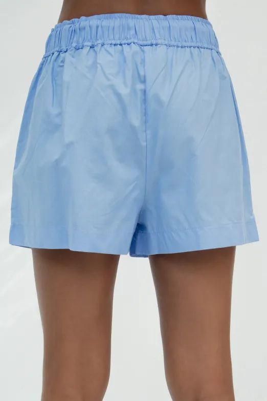 Bayan Mavi %100 Cotton Mini Şort - BSL