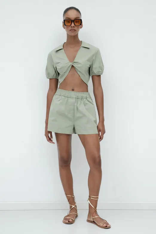 Bayan Haki %100 Cotton Mini Şort - BSL