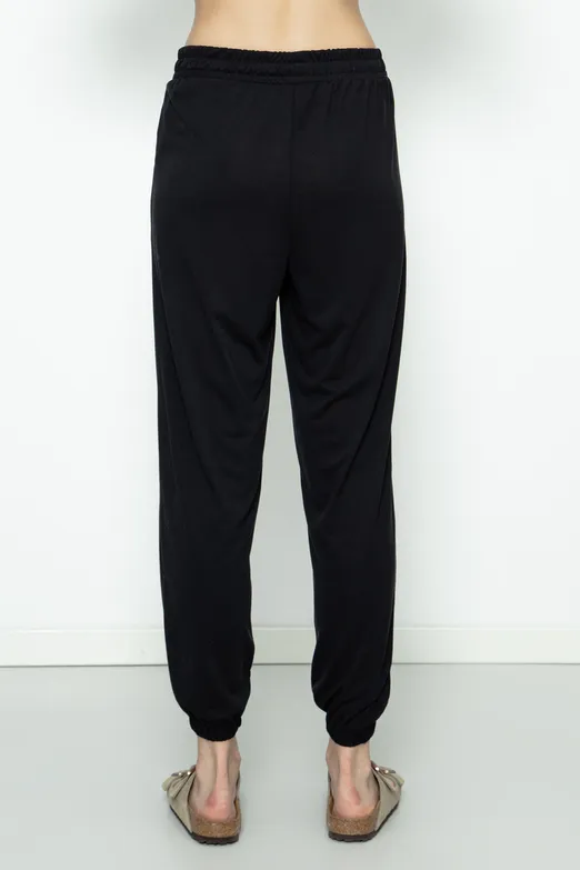 Bayan Siyah Modal  Jogger Pantolon - BSL