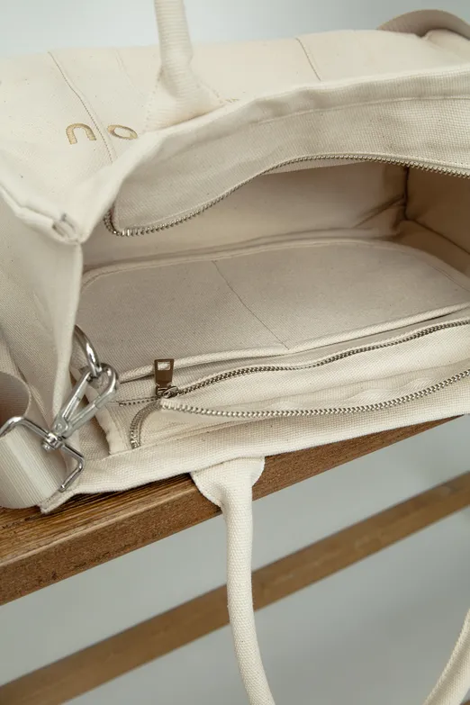 Bayan Bej Kanvas Çanta - BSL