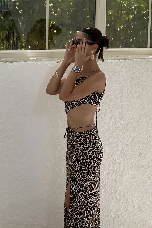 Bayan Bej Bağlama Detaylı Askılı Bustiyer - BSL