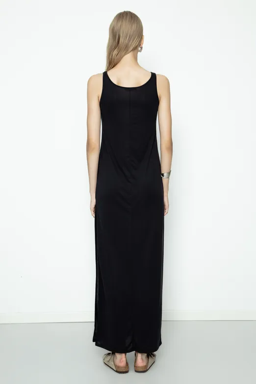 Bayan Siyah Modal Maksi Elbise - BSL