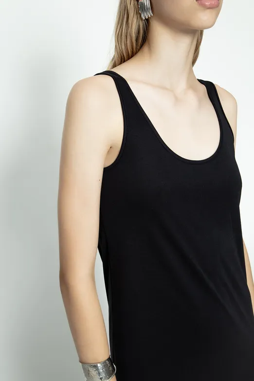 Bayan Siyah Modal Maksi Elbise - BSL