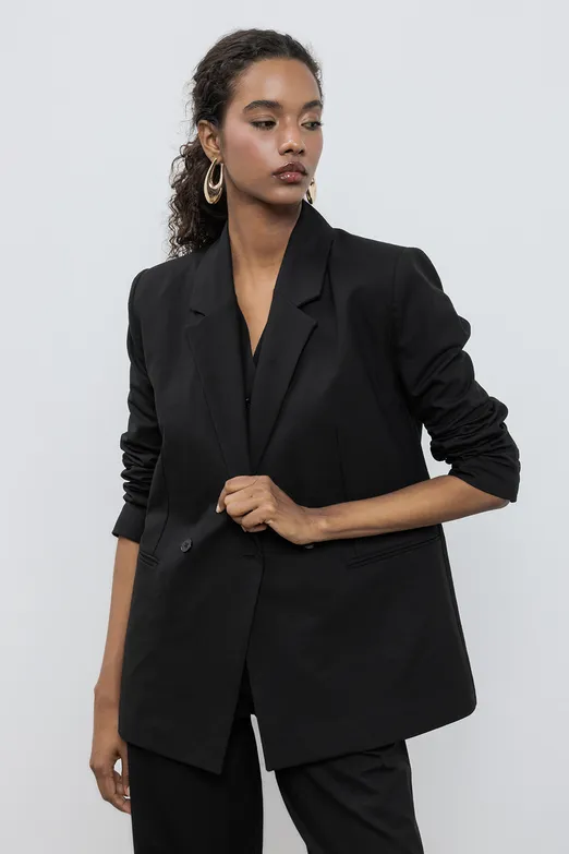 Bayan Siyah Blazer Ceket - BSL