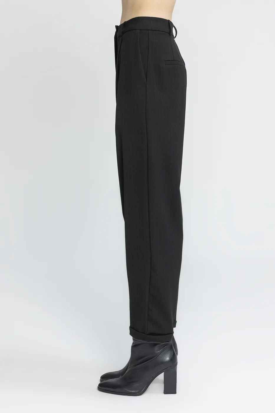 Bayan Siyah Baggy Kumaş Pantolon