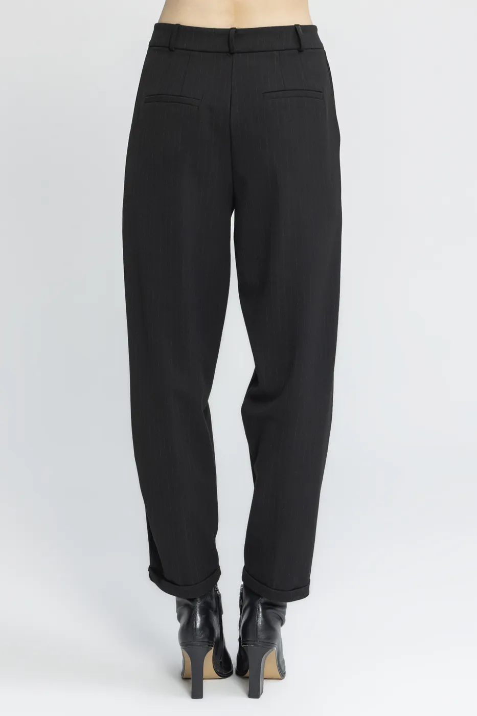 Bayan Siyah Baggy Kumaş Pantolon